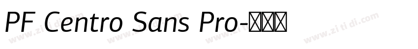 PF Centro Sans Pro字体转换